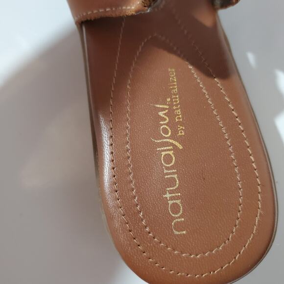 Natural Soul Naturalizer Civil Leather Slingback Sandals Womens Size 10 Comfort - Picture 9 of 11
